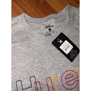 Hurley‎ Mens Long Sleeve T Shirt Gray Multicolor Logo Size Medium NWT